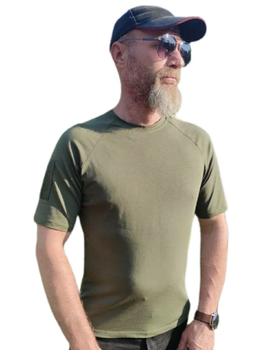 Військова футболка з липучками під шеврони Розмір 3XL 56 хакі 120163