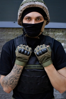 Військові Тактичні Перчатки Without Finger Khaki