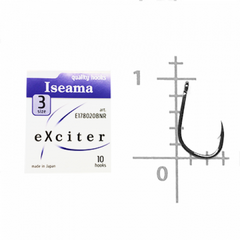 Крючок eXciter model Iseama № 3 (10 hooks)