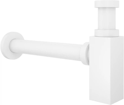 Металлический сифон для раковины Wellsee Drainage System матовый белый 182113000