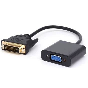 Кабель переходник DVI-D на VGA Noname 10cm Black