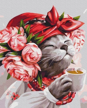 Картина по номерам "Кошка хозяйка" BrushMe 40х50см BS53241