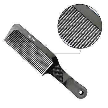 Расчёска - гребень для волос для мелирования Carbon T&G черный с ручкой YB-283
