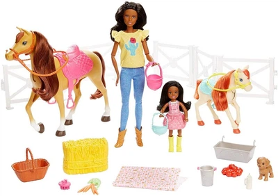 Ігровий набір Barbie Hugs N Horses Playset, Brunette (GLL82) (B07P62B1Z2)