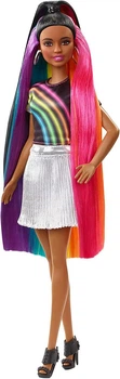 Лялька Barbie Rainbow Sparkle Hair Doll Райдужне сяйво волосся Брюнетка (FXN97) (B07GLLZJWP)