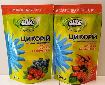 Упаковка растворимого цикория Elite Элит с черникой, брусникой, шиповником и облепихой, 2шт по 100г