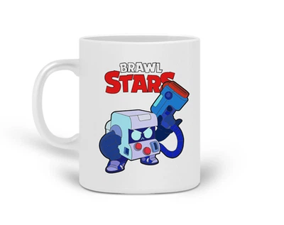Кружка Бравл Старс 8 бит (Brawl Stars 8bit) (20259-1002) Керамика Белый