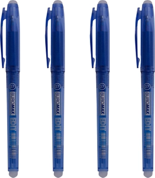 Набор из 4-х гелевых ручек Buromax Erase Slim Пиши-стирай 0.7 мм (4 синих) (BM.8301.Z)