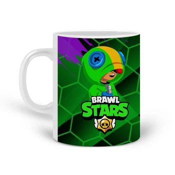 Кружка Бравл Старс Леон (Brawl Stars Leon) (20259-1015) Керамика Белый