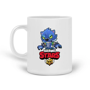 Кружка Бравл Старс Леон Волк (Brawl Stars Leon Wolf) (20259-1014) Керамика Белый