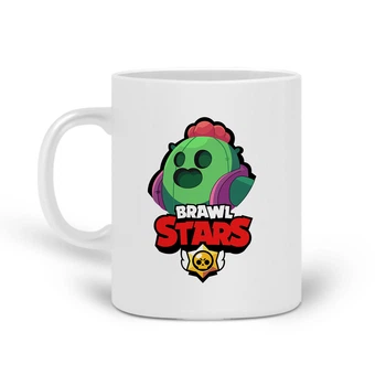 Кружка Бравл Старс Спайк (Brawl Stars Spike) (20259-1030) Керамика Белый