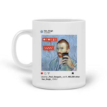 Кружка Вінсент Ван Гог Інстаграм (Vincent van Gogh Instagram) (20259-2951) Кераміка Білий