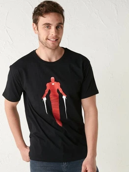 Мужская футболка LC Waikiki с принтом Мстители L Черная (DeF T-shirt -7147)