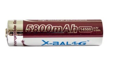 Аккумулятор (батарея) 14500 для фонарей 5800mAh