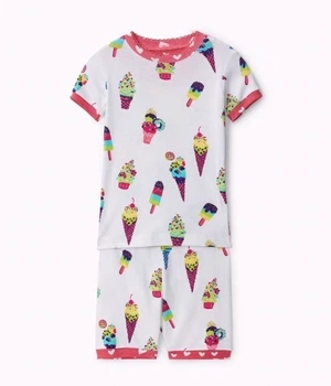 Піжама з коротким рукавом Hatley Ice Cream Cones 3A білий 98см (S20SCK217O)