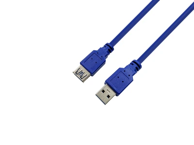 Кабель PrologiX USB/USB V 3.0 M/F 3 м синий PR-USB-P-11-30-3m