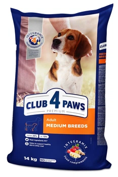 Сухий корм для дорослих собак Club 4 Paws Преміум для середніх порід 14 кг