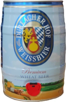 Пиво Durlacher Weissbier Hell світле нефільтроване 5.3% 5 л (4054500127886)