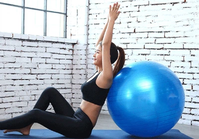 Мяч для фитнеса EasyFit 55 см синий (фитбол, гимнастический мяч для беременных) EF-55-BL
