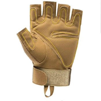Тактические перчатки Jungle Storm (полупальцы) L, коричневые