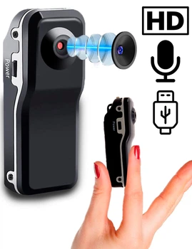 Мини камера видеорегистратор Mini DV Generic Чёрная Беспроводная веб камера для наблюдения и записи