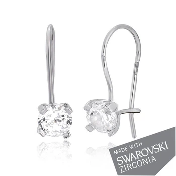 Серебряные серьги с цирконием SWAROWSKI ZIRCONIA С2С/196