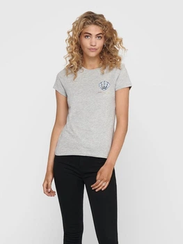 Футболка ONLY M Серый 15203535LightGrey