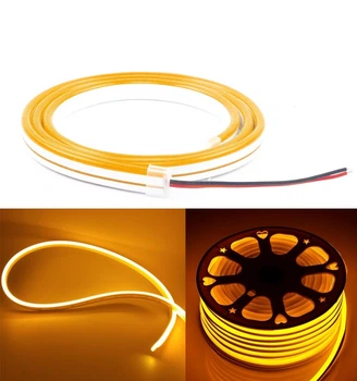 Cветодиодный гибкий неон Silicone 2835 120 IP68 12V 120 LED 6*12мм Жёлтый Autoexpect (11293)