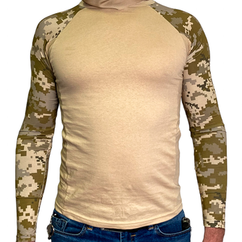 Рашгард тактичний UFB Clothing пісок / піксель MM14 M (48-50 розмір)