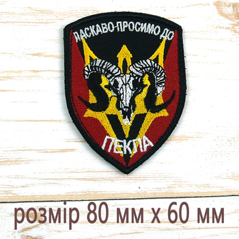 Шевроны Нашивка на липучке, для ЗСУ Добро пожаловать в ад Размер 80мм х 60 мм