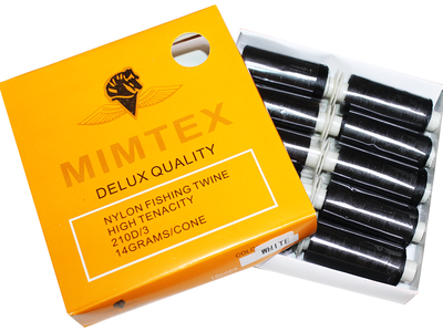 Нитки FROM FACTORY JNH для бисера Mimitex черные 150D упаковка 10шт