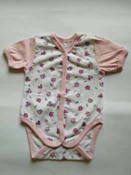Боді з коротким рукавом МАЯК (білий/котики). р. 56.