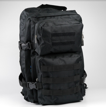 Рюкзак тактичний 40 літрів об'єм, чоловічий військовий рюкзак 40л, водовідштовхуючий оксфорд Чорний