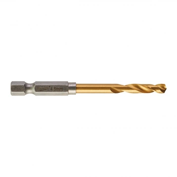 Сверло по металлу Milwaukee RedHEX HSS-G TiN, Ø4,8 мм (48894711)