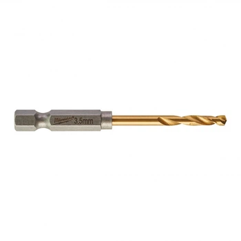 Сверло по металлу Milwaukee RedHEX HSS-G TiN, Ø3,5 мм, 2 шт (48894707)