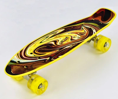 Скейт Пенні борд із PU колісами Best Board Paints 70 кг Різнокольоровий (74538)