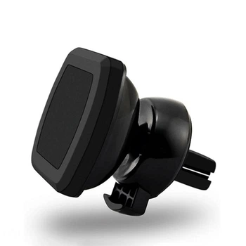 Автотримач для телефону магнітний Hard H-CT111 на дефлектор (на затиску) Чорний