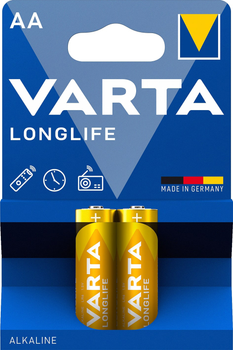 Батарейка Varta Longlife AA BLI 2 Alkaline (4106101412)