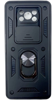 Чехол Camshield c кольцом-подставкой на Xiaomi Poco X3 черный