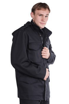 Куртка тактична Brotherhood M65 чорний демісезонна з пропиткою 52-54/170-176 BH-U-JМ65-B-52-170