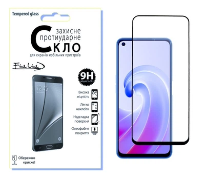 Захисне скло Fine Line Full Glue для OPPO A76 (Black)