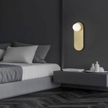 Бра Zambelis H64, H:30 L:12 Glass: Ø8 1xG9 MAX 25W Material: Metal-Opal Glass