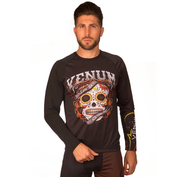 Рашгард чоловічий з довгим рукавом Venum Heroe 8142 розмір XXL (50-52) Black-Red