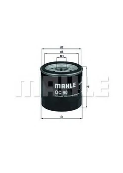 Фильтр масла Knecht OC90 MAHLE (OC90)