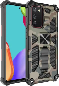 Чехол Military Shield для Samsung Galaxy S20 FE / G780 бампер противоударный с подставкой Khaki