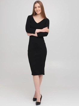 Кежуал сукня футляр однотонна BEBE PLUS 5160 S (47480S) Чорний