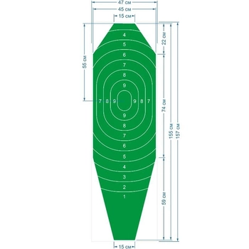 Мішень ВСУ №8 ростова фігура 47х157 см DU-GARA (Targ-0015)