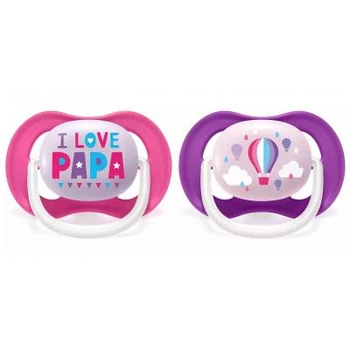 Пустышка Philips AVENT Ultra Air I love... для девочек 6-18 мес (SCF080/04_SCF080/27)