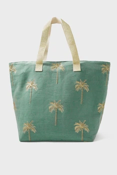 Женская зеленая сумка Paradise Palm Embroi Accessorize OS 390035