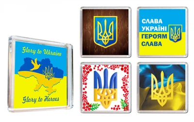 Магніт на холодильник ,5 штук, Apriori, Герб України